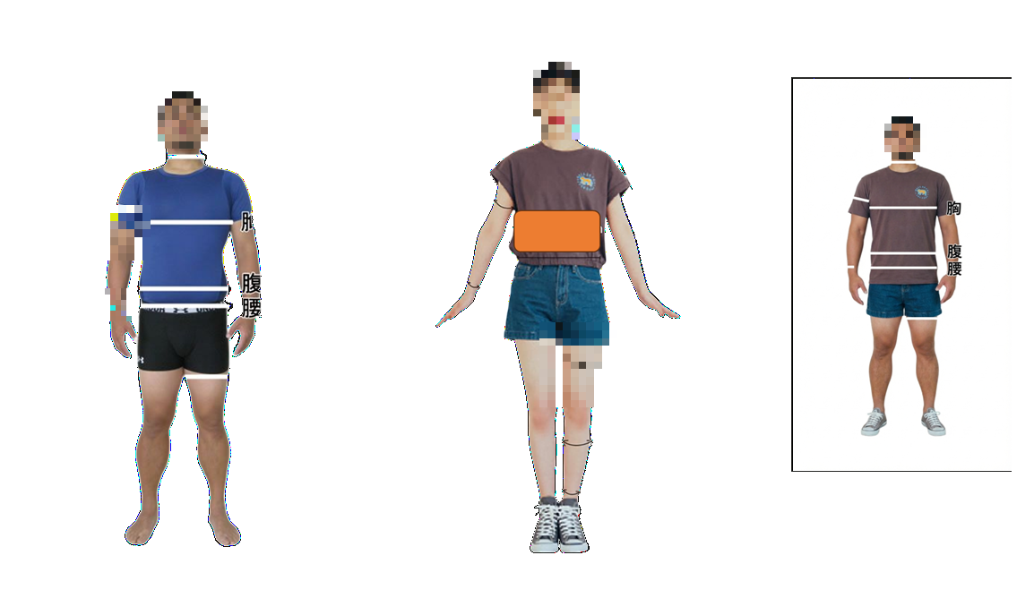 Test 4: Transfer mode — source person's clothing extracted and applied to target person